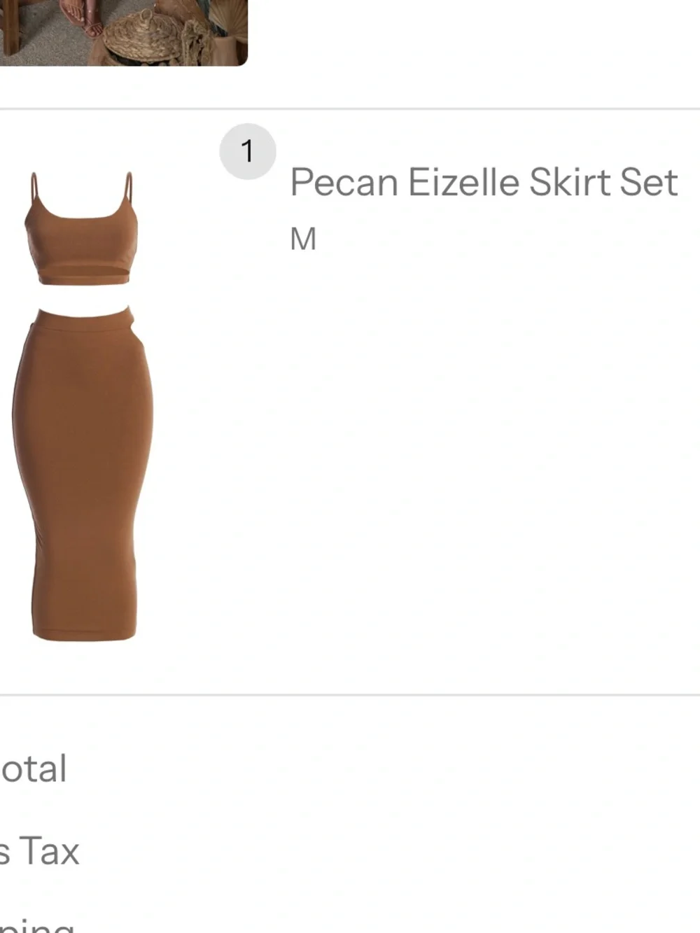 JLUXLABEL Brown High-Waist Midi Pencil Skirt